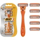 Мужская бритва BIC 3 Hybrid с 6 сменными кассетами для комфортного бритья - изображение 2
