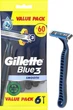 Одноразовые бритвенные станки Gillette Blue 3 Smooth 6 шт - изображение 2