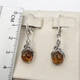 Сережки серебряные с медовым янтарем 2,72 г - изображение 5