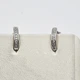 Сережки кольца серебряные с кубическим цирконием 1,9 г - изображение 1
