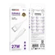 Data - кабель Borofone BX121 Type-C to Lightning PD27W, White - изображение 2
