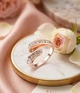 Позолоченное женское кольцо с цирконами код 259 17 - изображение 3