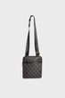 Чоловіча темно-коричнева сумка з візерунком VEZZOLA SMART CROSSBODY FLAT Guess OS HMEVZLP2223 - изображение 5