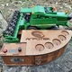 Наливатор "Комбайн" John Deere под 5 рюмок 57 мл для разлива напитков, с надписью на корпусе и аккумулятором, из дерева - изображение 2