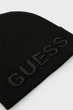 Чоловіча чорна шапка MAXI LOGO KNIT BEANIE Guess L AM5027POL01 - изображение 3
