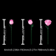 Конструктор “Pink Rose” розовые розы 436 деталей, декоративный букет из конструктора - изображение 3