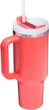 Термочашка стальная с двойной вакуумной изоляцией Stanley Quencher H2.0 Flowstate 1,18 л Hot Coral - изображение 2