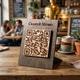 Фанерный QR стенд для сканирования меню 9х7 см. - изображение 2