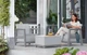 Набір пластикових меблів для саду та балкону Keter Scandi Linea Balcony Set 264043 сірий/світло-сірий - зображення 6
