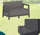 Диван для саду та тераси Keter Scandi Linea 2 Seater Sofa 270926 графіт/сірий - зображення 5
