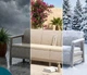 Диван для саду та тераси Keter Scandi Linea 3 Seater Sofa 264048 бежевий/світло-бежевий - зображення 8