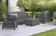 Набір пластикових меблів для саду Keter Scandi Linea ІІІ Seater Set 270923 графіт/сірий - зображення 12