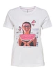 Футболка ONLLANA LIFE REG S/S PHOTO TOP BOX JRS 15228829 Bright White MELON ONLY L Білий 15228829BRIGHTWHITEMELON L - изображение 4