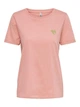 Футболка ONLKITA LOGO TOP NOOS 15244714-Rosette-Print: GOLD GLITTER HEART ONLY L Рожевий 15244714-ROSETTE-PRINT:GO S - зображення 1