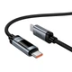 USB-кабель Type-C на Type-C HOCO U148 Lord для швидкого заряджання з дисплеєм (1.2m, 240W, 5A). Black - зображення 4