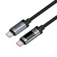 USB-кабель Type-C на Type-C HOCO U148 Lord для швидкого заряджання з дисплеєм (1.2m, 240W, 5A). Black - зображення 7