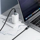 USB-кабель Type-C на Type-C HOCO U148 Lord для швидкого заряджання з дисплеєм (1.2m, 240W, 5A). Black - зображення 9