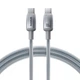 USB кабель Type-C на Type-C Baseus Discolor Fast Charging Cable (2m, 100W). Silver - зображення 1