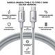USB кабель Type-C на Type-C Baseus Discolor Fast Charging Cable (2m, 100W). Silver - зображення 2