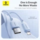 USB кабель Lightning для iPhone Baseus Silky Series Fast Charging Cable (1m, 2.4A, 480 Mbps). Blue - зображення 6