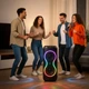 Портативна колонка Bluetooth 40Вт 2х8 дюймів RGB LED з мікрофоном та пультом ZQS8255 чорна - зображення 4