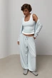 Костюм з кардигану, майки та штанів - алладинів Lurex Блакитний One Size (87900) - зображення 1