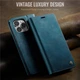 Чехол-книжка CaseMe RFID из нубука для iPhone 14 Pro Max Бирюзовый - изображение 4
