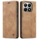 Чохол-книжка CaseMe із нубуку для Xiaomi 15T Світло-коричневий - зображення 8