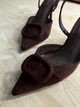 Туфлі жіночі Meideli 566-23 slingback човники з пряжкою екозамша 36 коричневі - зображення 3