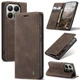 Чехол-книжка CaseMe из нубука для Xiaomi 15T Тёмно-коричневый - изображение 10