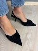 Туфли женские Meideli 566-22 slingback лодочки с пряжкой экозамша 36 черные - изображение 7