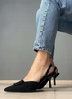 Туфли женские Meideli 566-22 slingback лодочки с пряжкой экозамша 36 черные - изображение 8