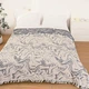 Муслиновое покрывало Malloory home "Монстера" 200*230 см Бежевы/Серый - изображение 7