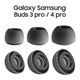 Силиконовые амбушюры Samsung Galaxy Buds 3 Pro | Galaxy Buds 4 Pro Черный - изображение 1