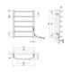 Полотенцесушитель электрический Kroner KRP Diva ER700x500-6 - изображение 6