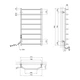Полотенцесушитель электрический Kroner KRP Diva EL900x500-8 - изображение 6