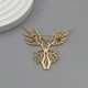 Брошь из стали BROCHE бижутерия Птицы Феникс золотистая BRSF115456 - изображение 2