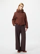 Брюки на флисе женские Uniqlo 81282554 2XL Коричневые (1159859103) - изображение 2