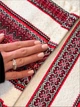Скатерть для дома из льна с украинским этноорнаментом Стожары 330х150 см Красный - изображение 5