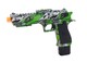 Pistolet elektryczny LEAN Toys 2w1 na kulki wodne i strzałki z przyssawkami Zielone graffiti 550958 (5905515352109) - obraz 2