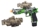 Pistolet elektryczny LEAN Toys 2w1 na kulki wodne i strzałki z przyssawkami Zielone graffiti 550958 (5905515352109) - obraz 3