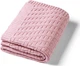 Дитячий плед Babyono трикотажний бавовняний рожевий 75 x 100 см (5901435417225) - зображення 2