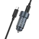 Автомобільний зарядний пристрій HOCO Z57A Glorious PD30W+QC3.0 car charger set(C to C) Metal Gray - зображення 4