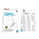 Мережевий зарядний пристрій BOROFONE BA106A Stellar PD20W+QC3.0 charger set (C to iP) (EU) White (6941991125324) - зображення 2
