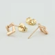 Серьги гвоздики Каждый день 7х7 мм 1.2 г позолота (44432К) - изображение 4