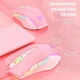 Игровая мышка для ПК и ноутбука Onikuma CW98, геймерская проводная мышь с RGB подсветкой, 6400 DPI, 7 кнопок, компьютерная мышка для игр и работы Розовый - изображение 7