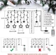 Гирлянда штора BLOOMWIN Звезды 2м, USB, 8 режимов ,120 LED + пульт, Белый свет / Новогодняя гирлянда на окно - изображение 3