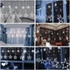 Гирлянда штора BLOOMWIN Звезды 2м, USB, 8 режимов ,120 LED + пульт, Белый свет / Новогодняя гирлянда на окно - изображение 4
