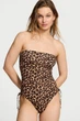 Купальник слитный с уплотнённой чашкой Victoria's Secret 48B/XL Леопардовый принт (143252) - изображение 1