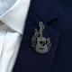 Брошь из стали BROCHE бижутерия Музыка Гитара с нотами чёрная BRSF115221 - изображение 5